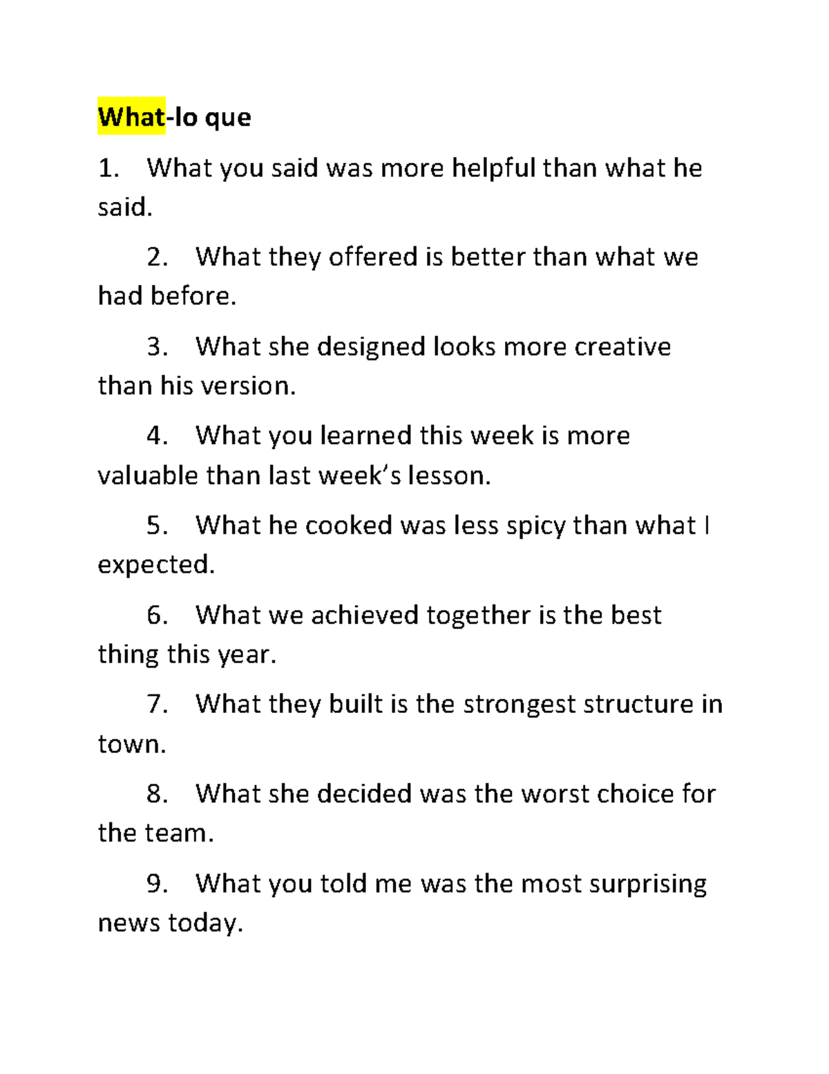 What vs. Why: Simple Explanation for Primary Students - Studocu