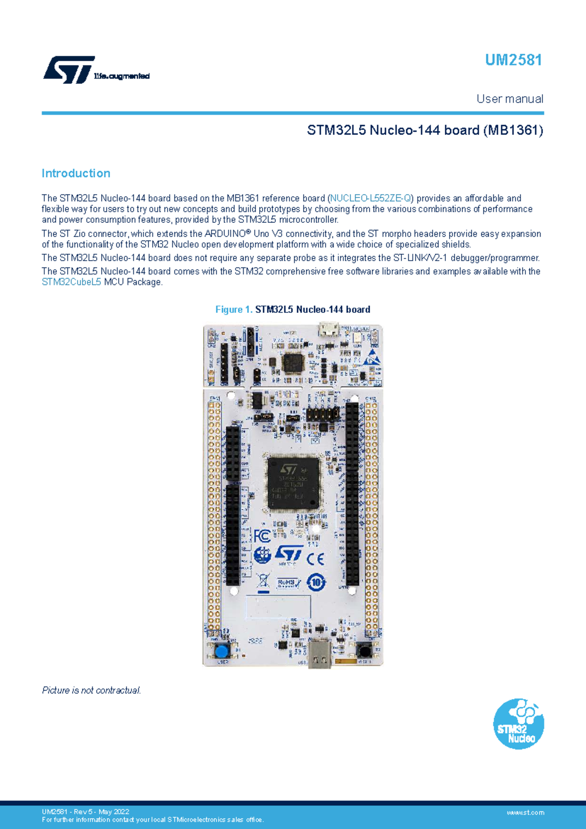 UM2581 STM32L5 Nucleo 144 Board (MB1361) User Manual - Studocu