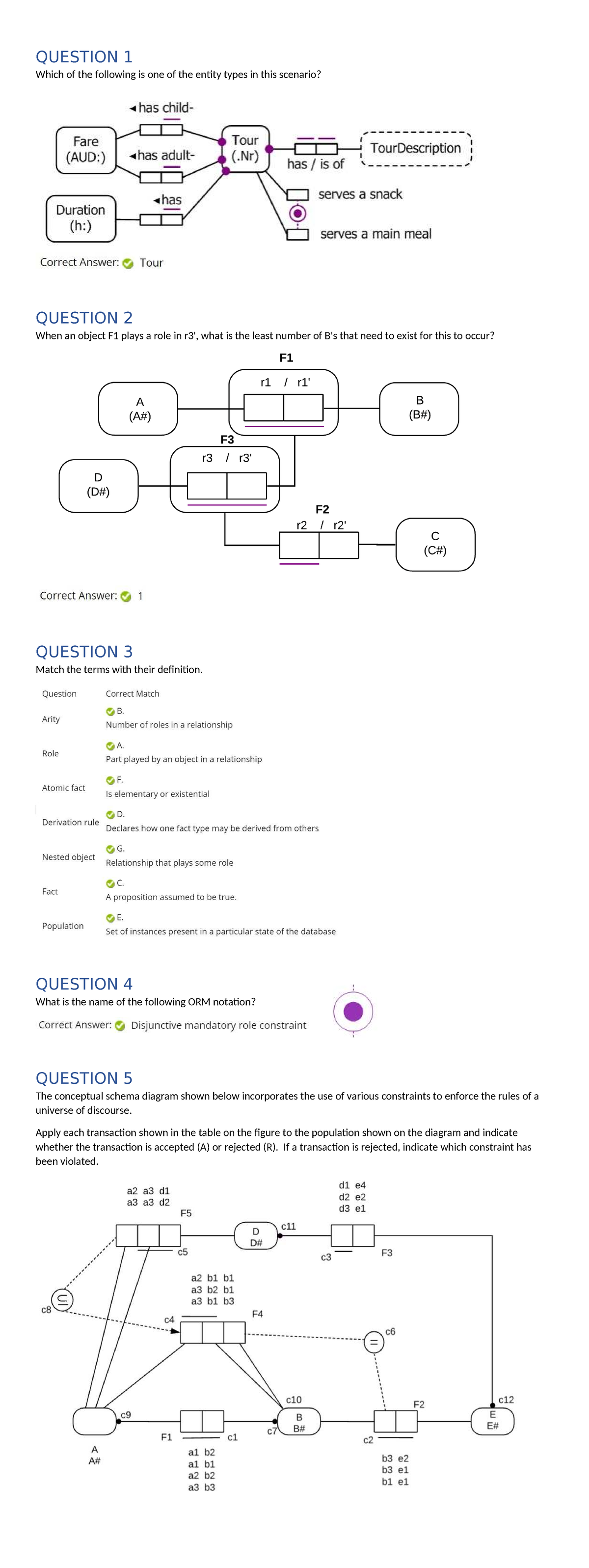 Quiz 1A: ORM Concepts and Schema Analysis Questions - Studocu