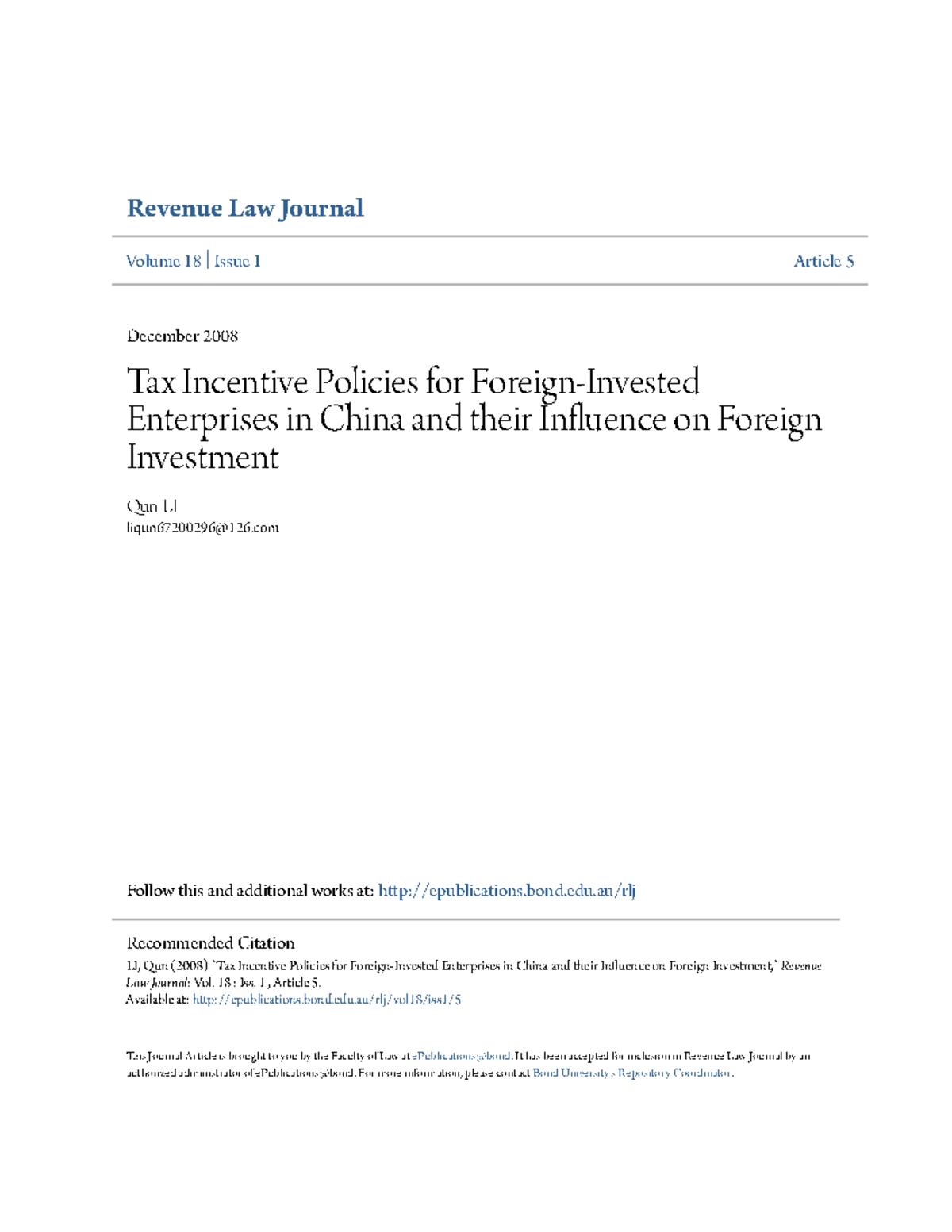Tax Incentive Policies for FIEs in China and Their Impact on Foreign ...