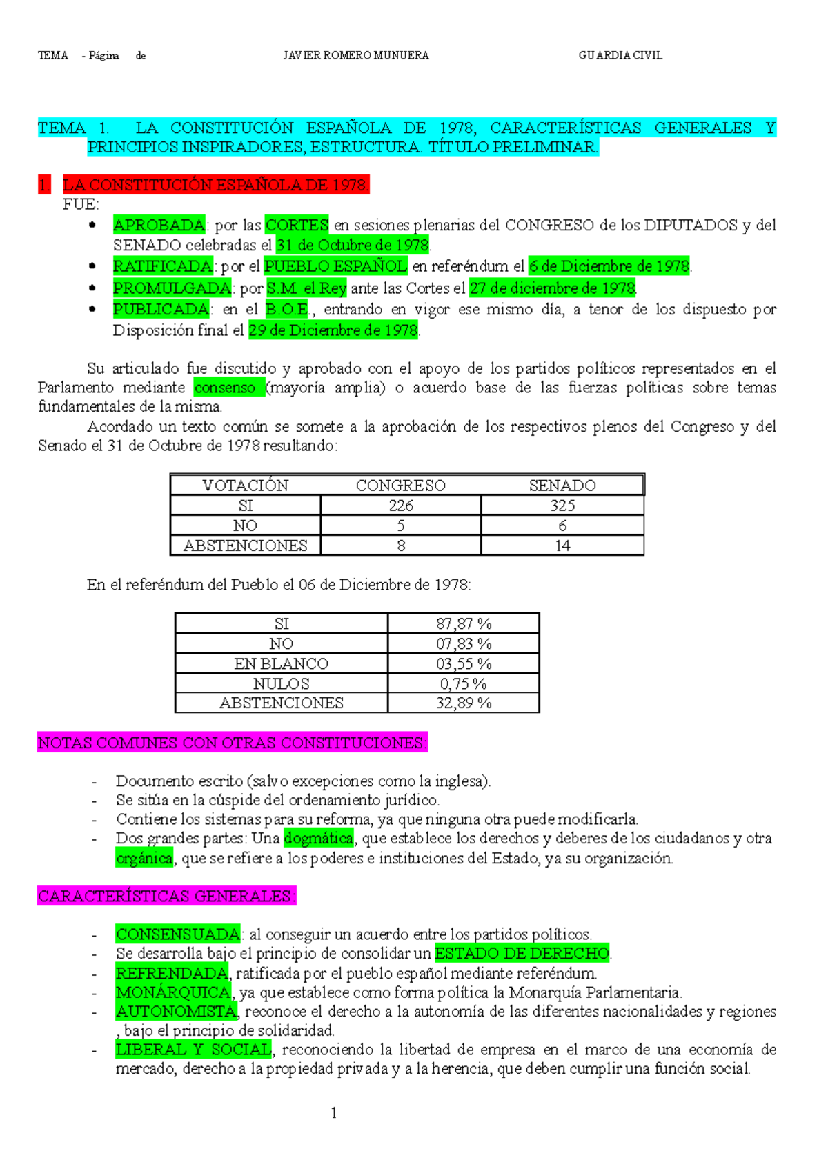 13460713 Resumen de la Constitución Española y Sus Principios Fundamentales - Document Preview