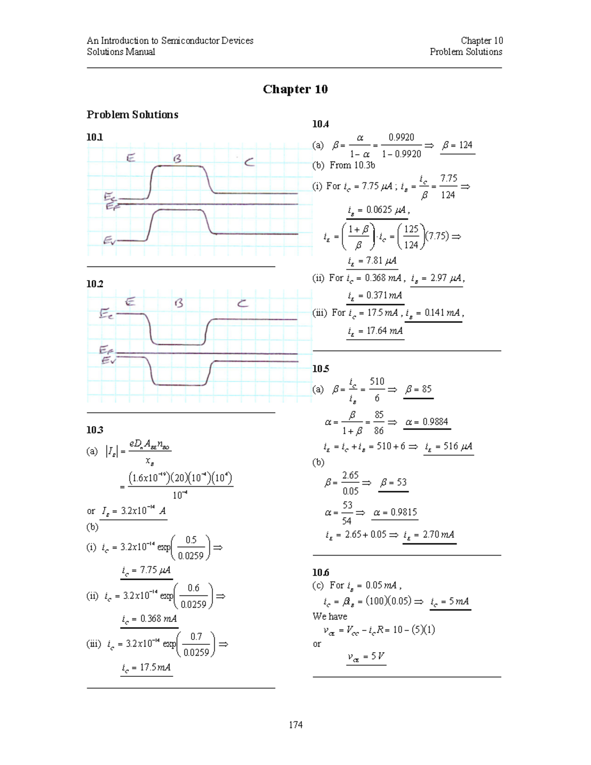 Pr chp10 - 물리전자공학 10장 - Solutions Manual Problem Solutions Chapter 10 ...