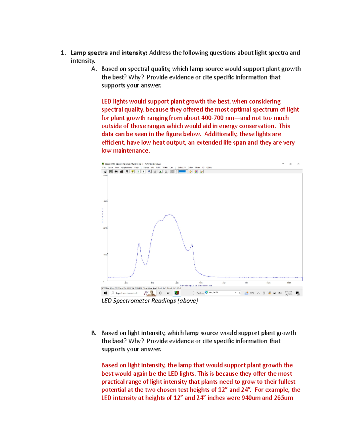 Light Intensity Lab: Analyzing Plant Growth with LED & Colored Chambers ...