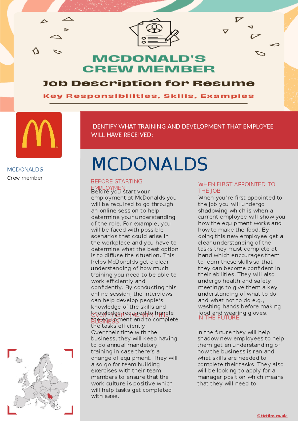 MCD 101: Training & Development Overview for New Crew Members - Studocu