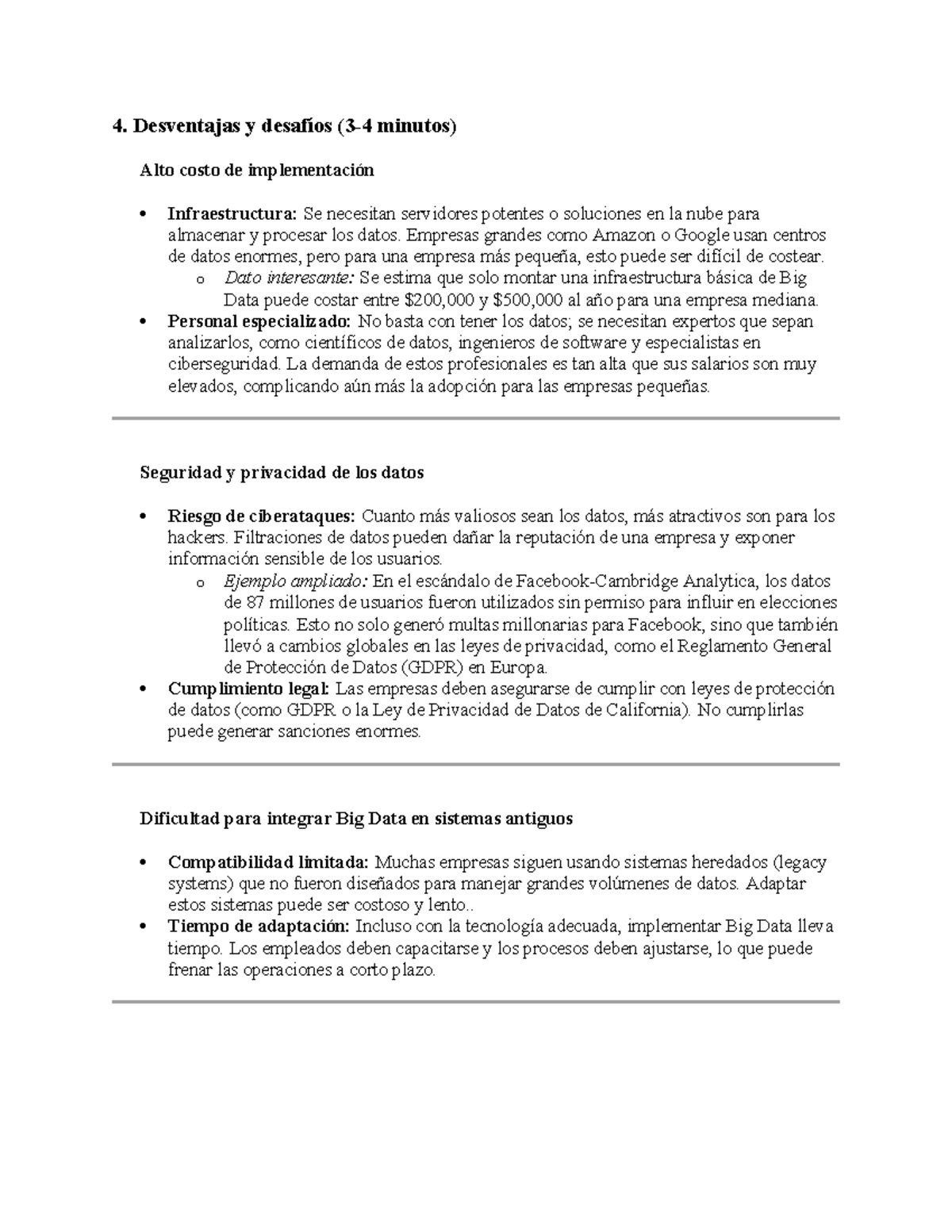 4 - Desventajas y Usos del Big Data en Estadística - Studocu