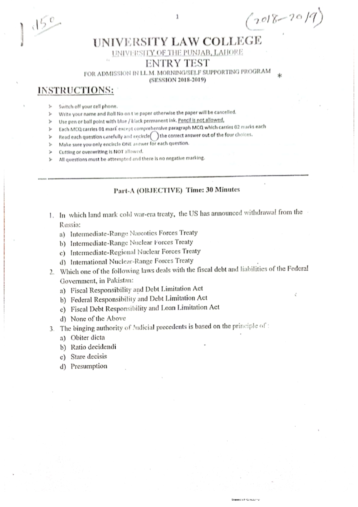 LLM Past Exam Papers: A Comprehensive Review Guide - Studocu
