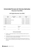 Placement Test (PDN) - UPC - Studocu