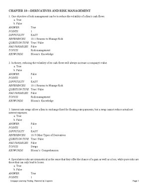 Chapter 12 THE Basics OF Capital Budgeting - 1. A firm should never ...