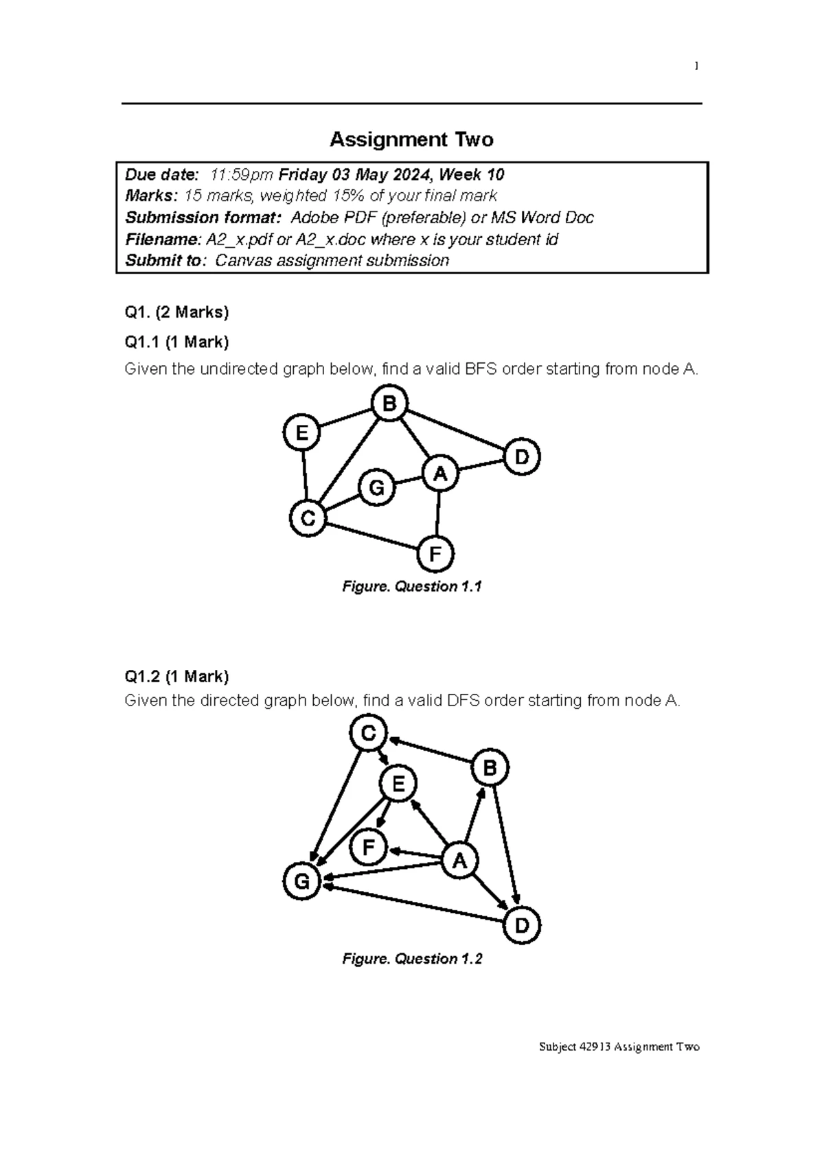 Graph Theory & Social Networks Sample Exam (CS101) - Studocu