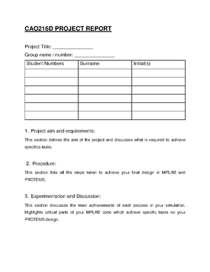 CA0216D Chapter 2 SEM Test 1 Preparation Notes on CPU Operations - Studocu