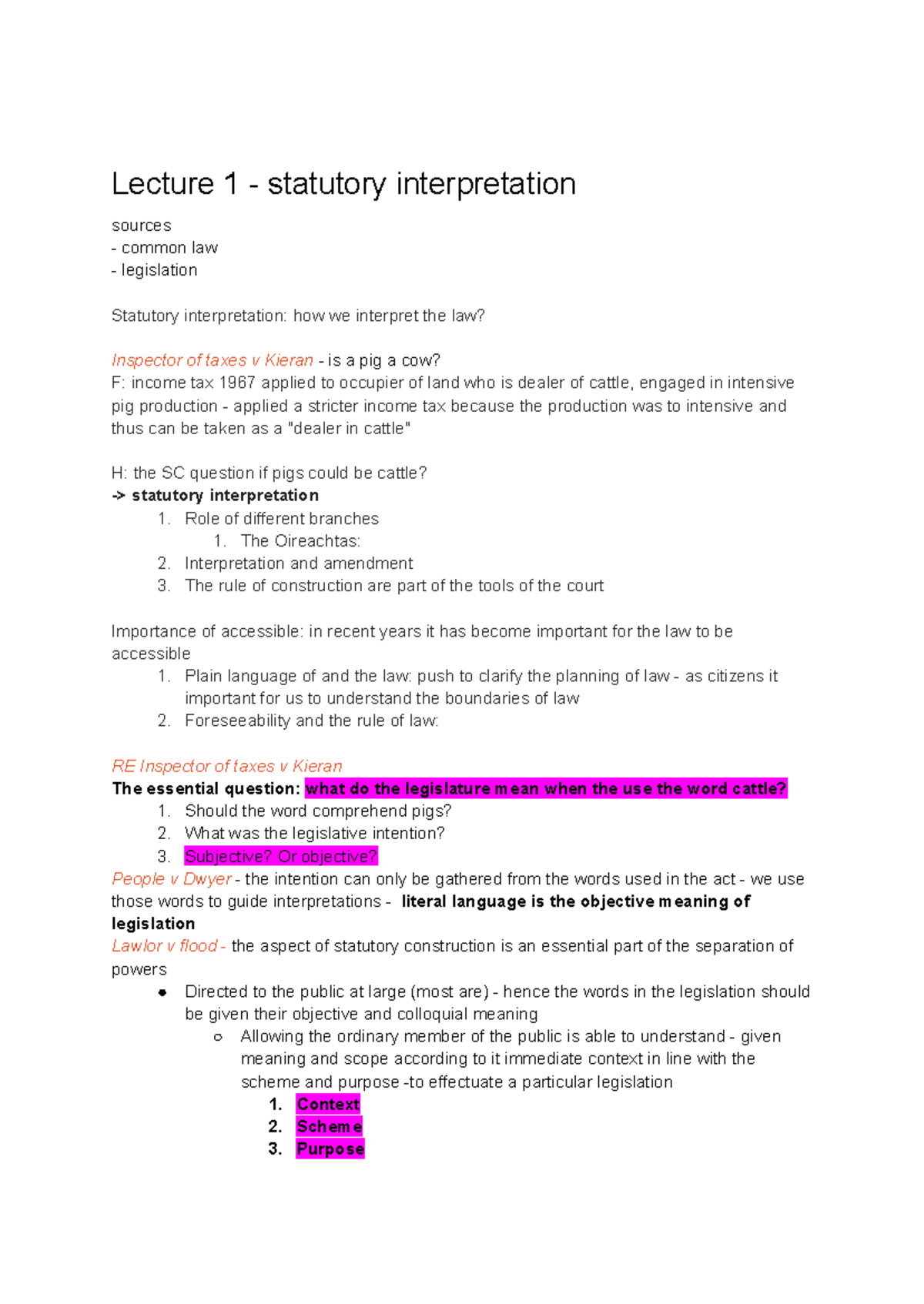Foundations of Law II: Lecture Notes on Statutory Interpretation and EU ...