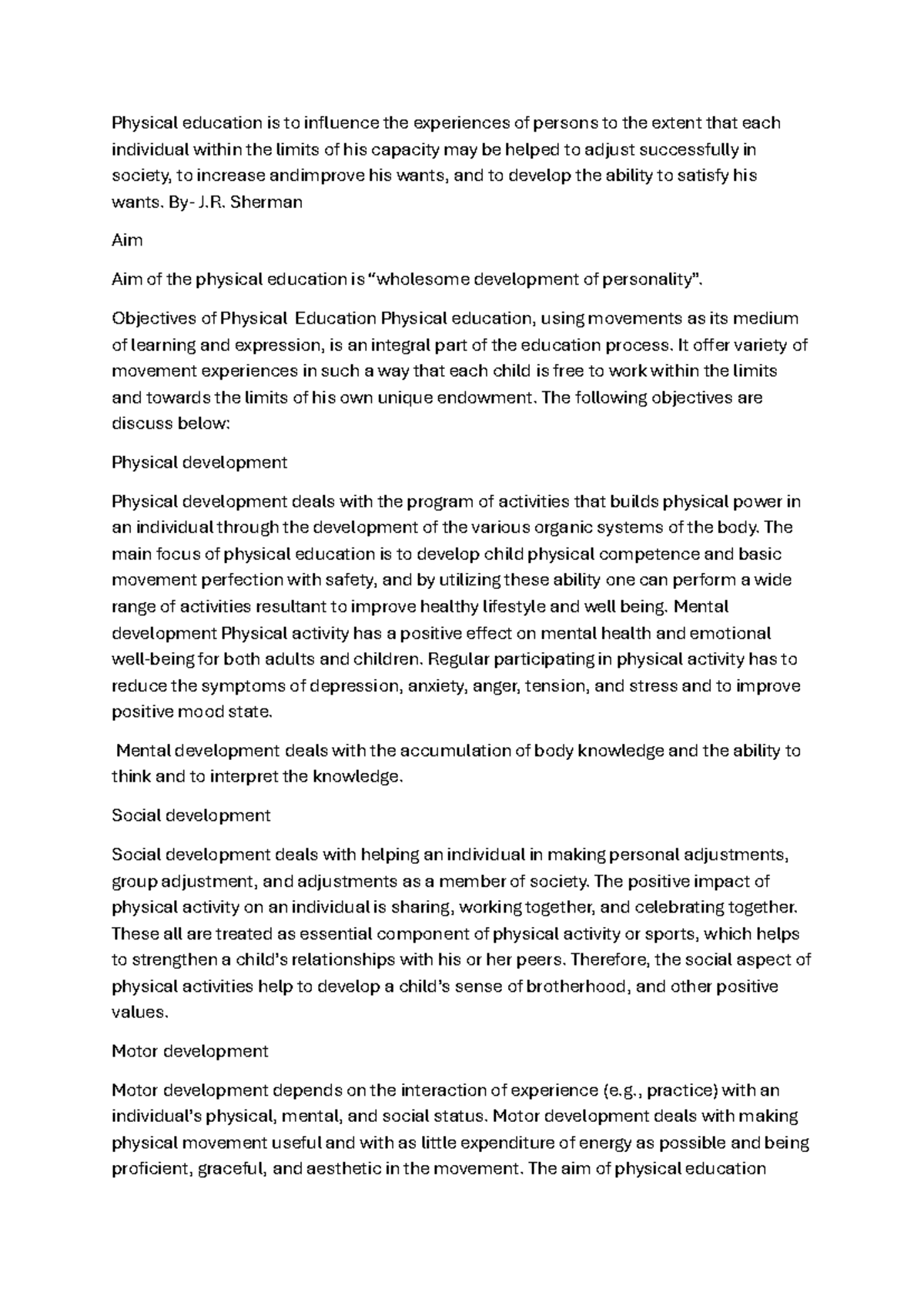 Fresh Look at Phed 101 Objectives And Aims Of Physical Education