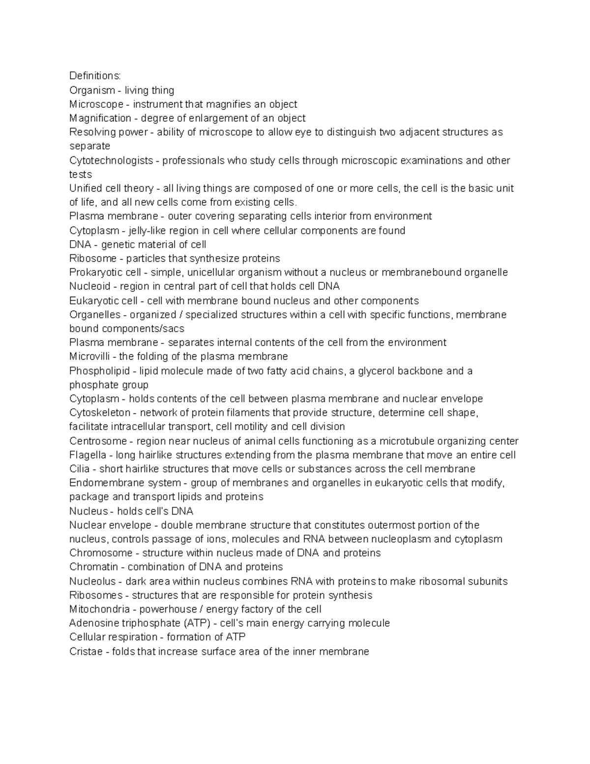 Cell Structure and Function: A Comprehensive Overview - BIO101 Notes ...