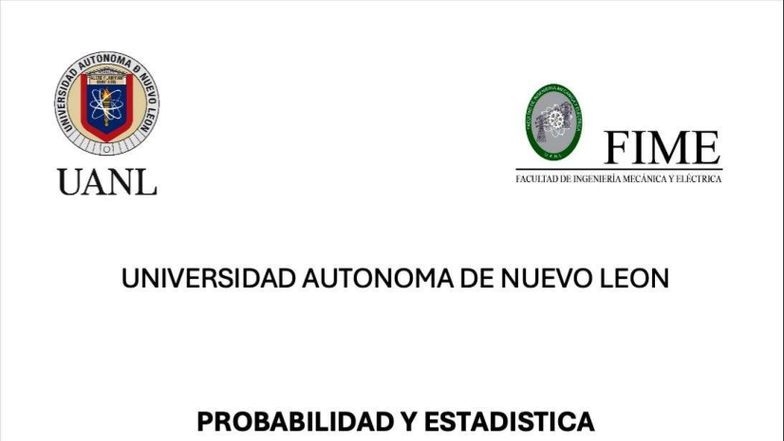 Taled probabilidad y estadistica - AUTONOMA 0 INIVERSIDAD ПОП R LEON ...