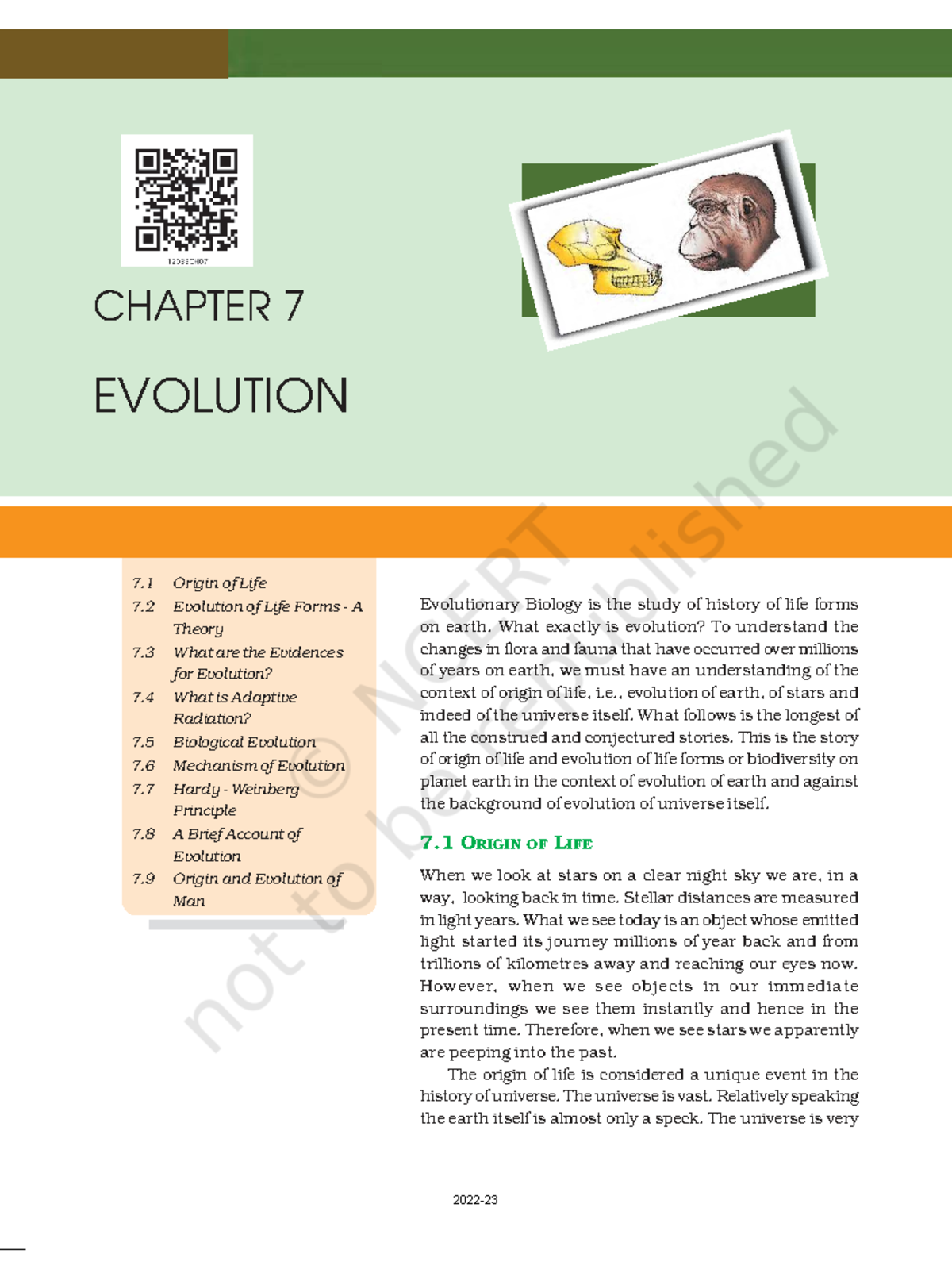 BIOLOGY CHAPTER 7: EVOLUTION - Origin, Mechanisms, and Evidence - Studocu