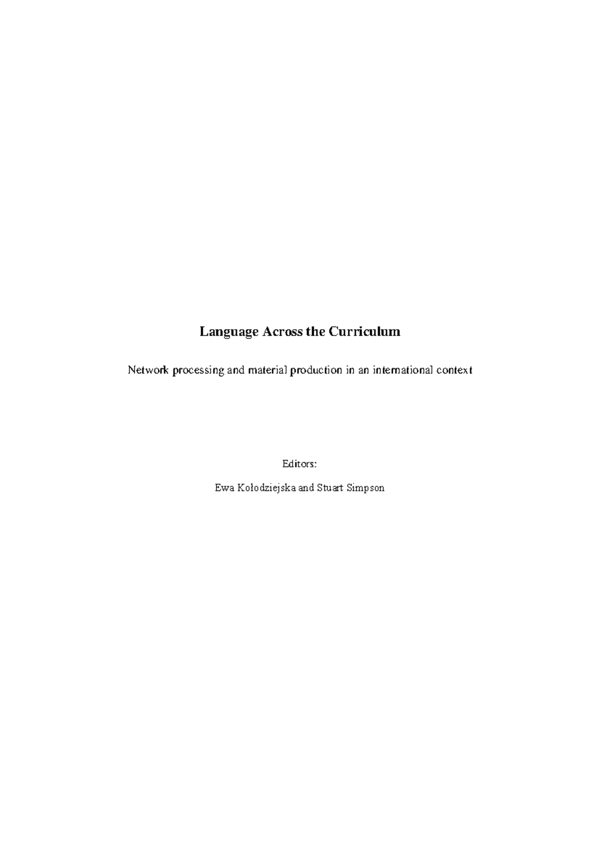 Lac E - 1SEITE Language Across the Curriculum Network processing and ...