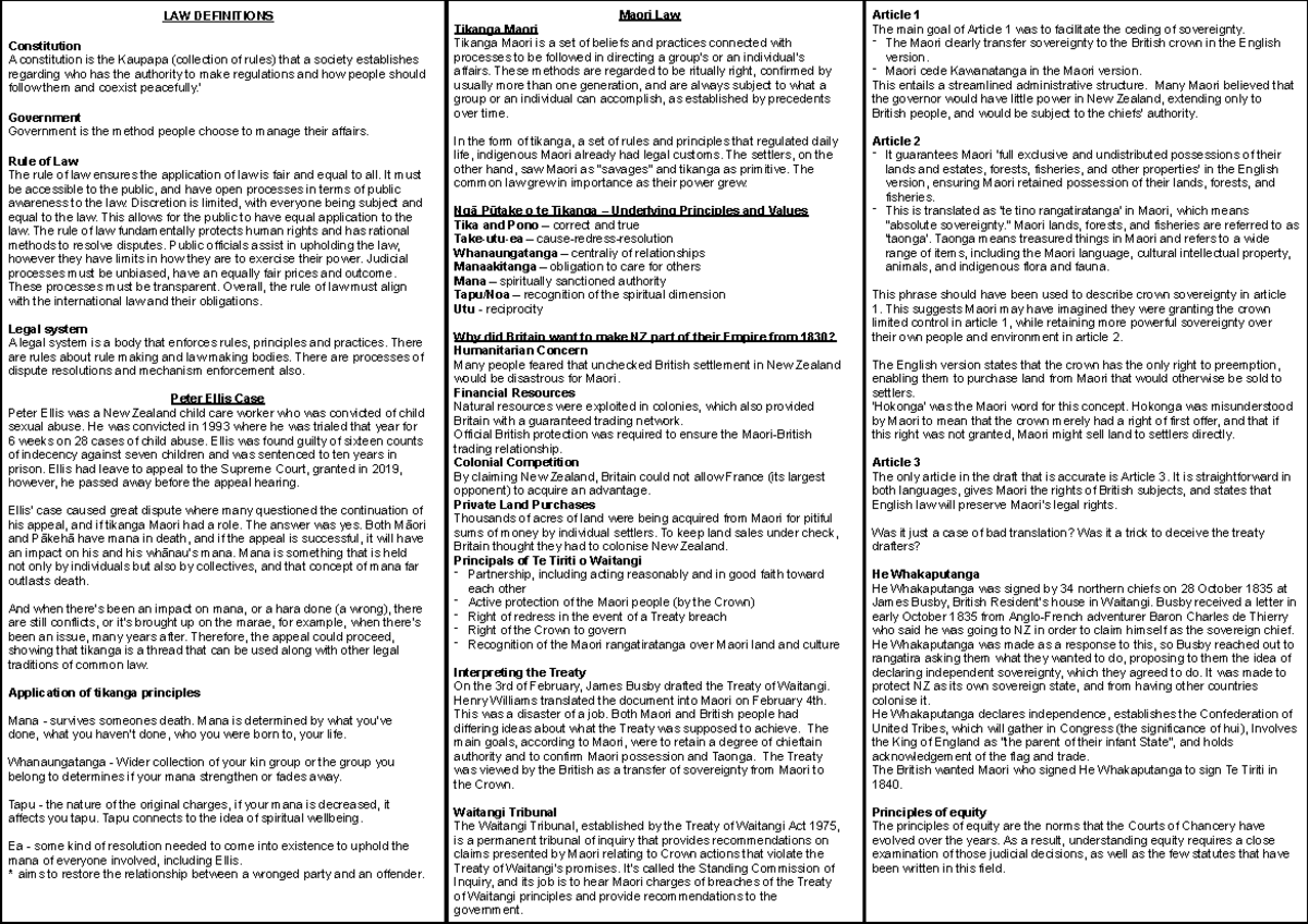 LAW 121 Midterm Study Guide: Key Legal Definitions and Concepts - Studocu