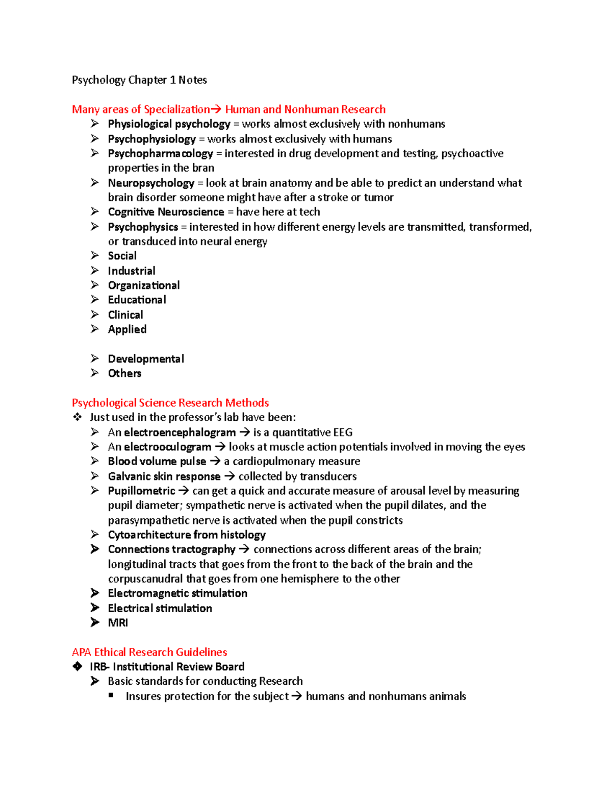 Psychology 101: Chapter 1 Overview & Key Concepts in Research - Studocu