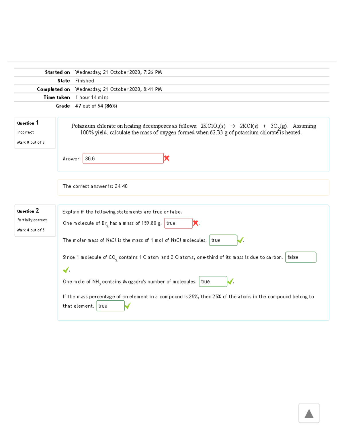 CHE 101 Test 1a - Chemistry Concepts and Calculations - Studocu