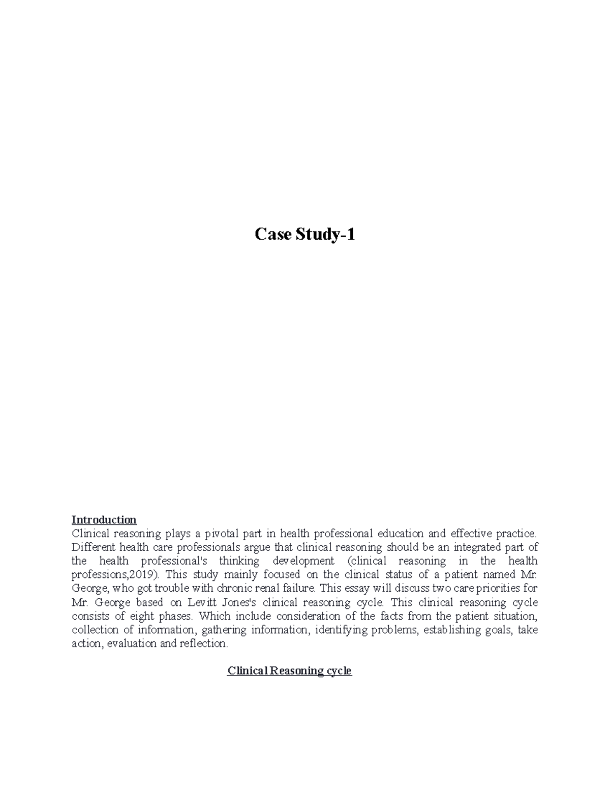 Case Study: Clinical Reasoning in Chronic Kidney Disease & Diabetes ...