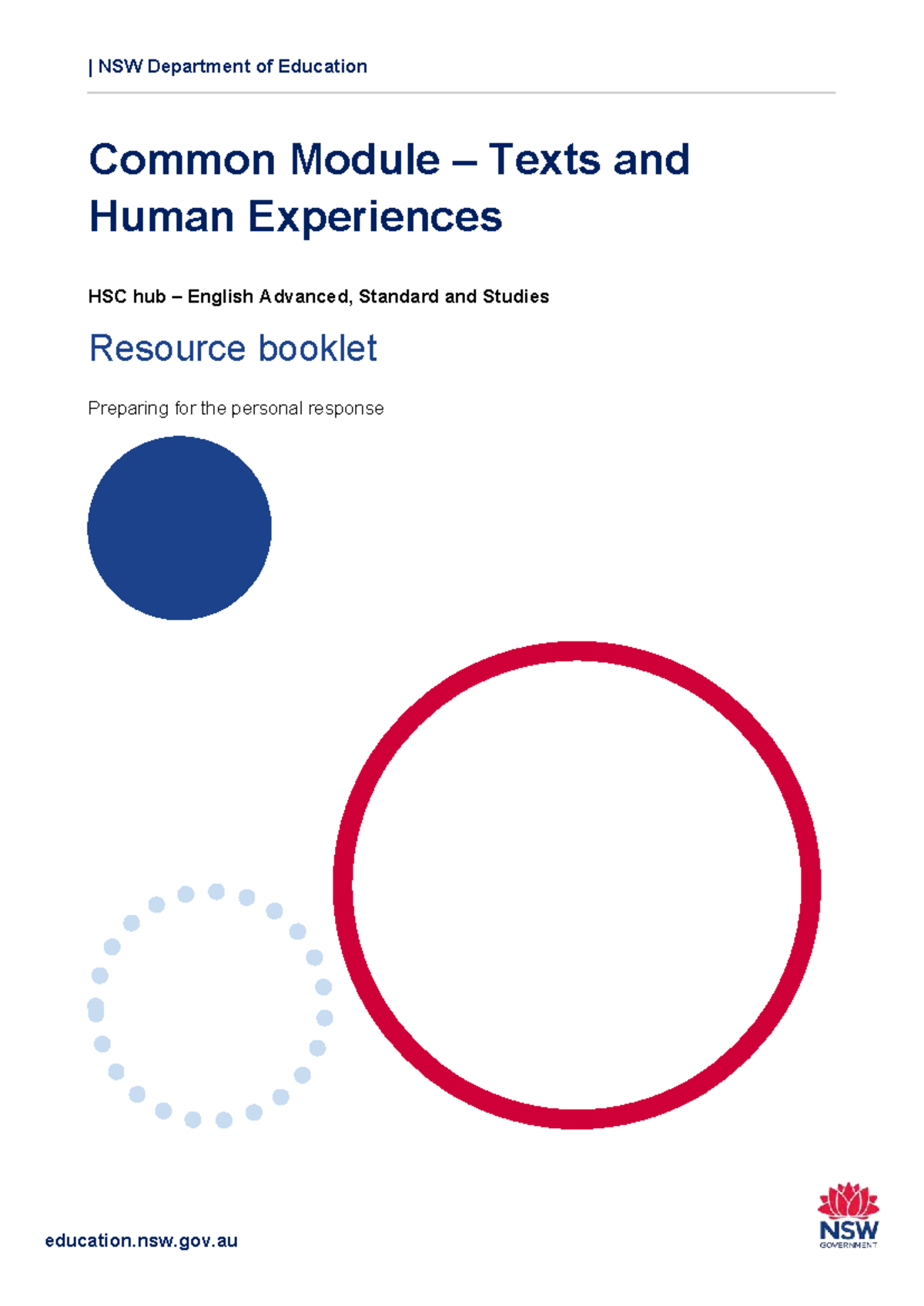 HSC English Advanced, Standard & Studies: Common Module Texts & Human ...