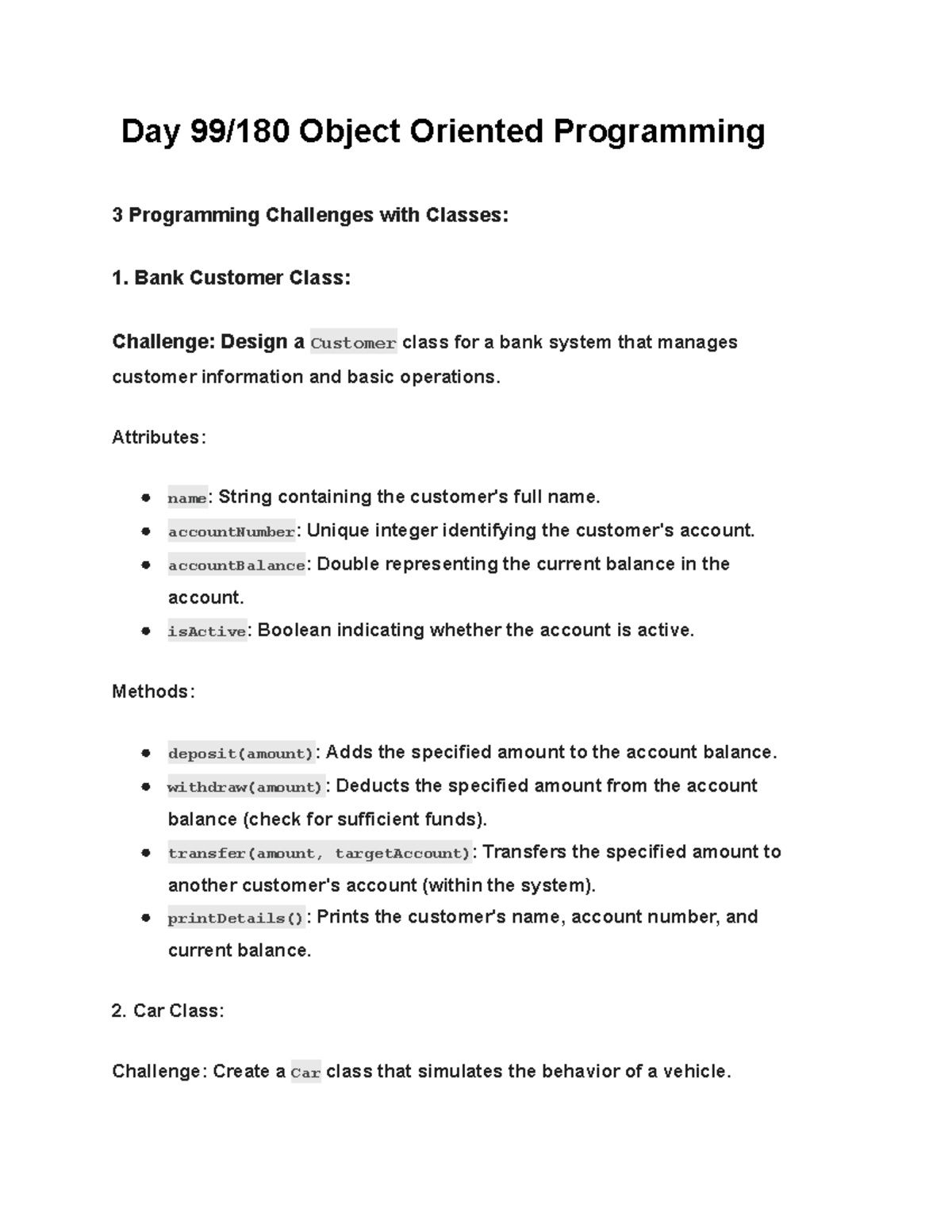 Day 99 180 Object Oriented Programming - Day 99/180 Object Oriented ...