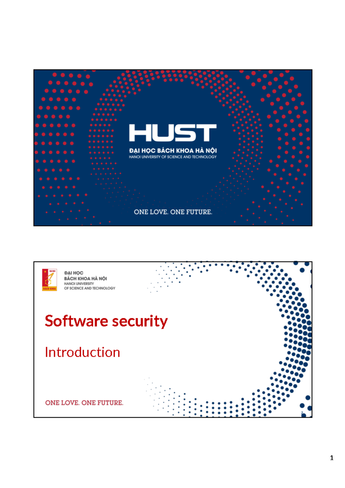 IT4508E Software Security Course Overview and Key Concepts - Studocu