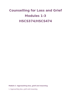 [Solved] what is primary and secondary loss in counselling ...