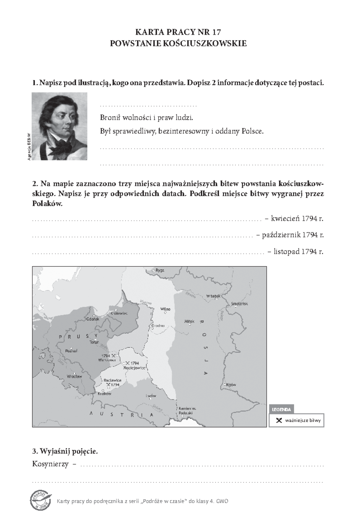 Historia Klasa 4 Powstanie Kościuszkowskie Rozbiory www.studocu.com