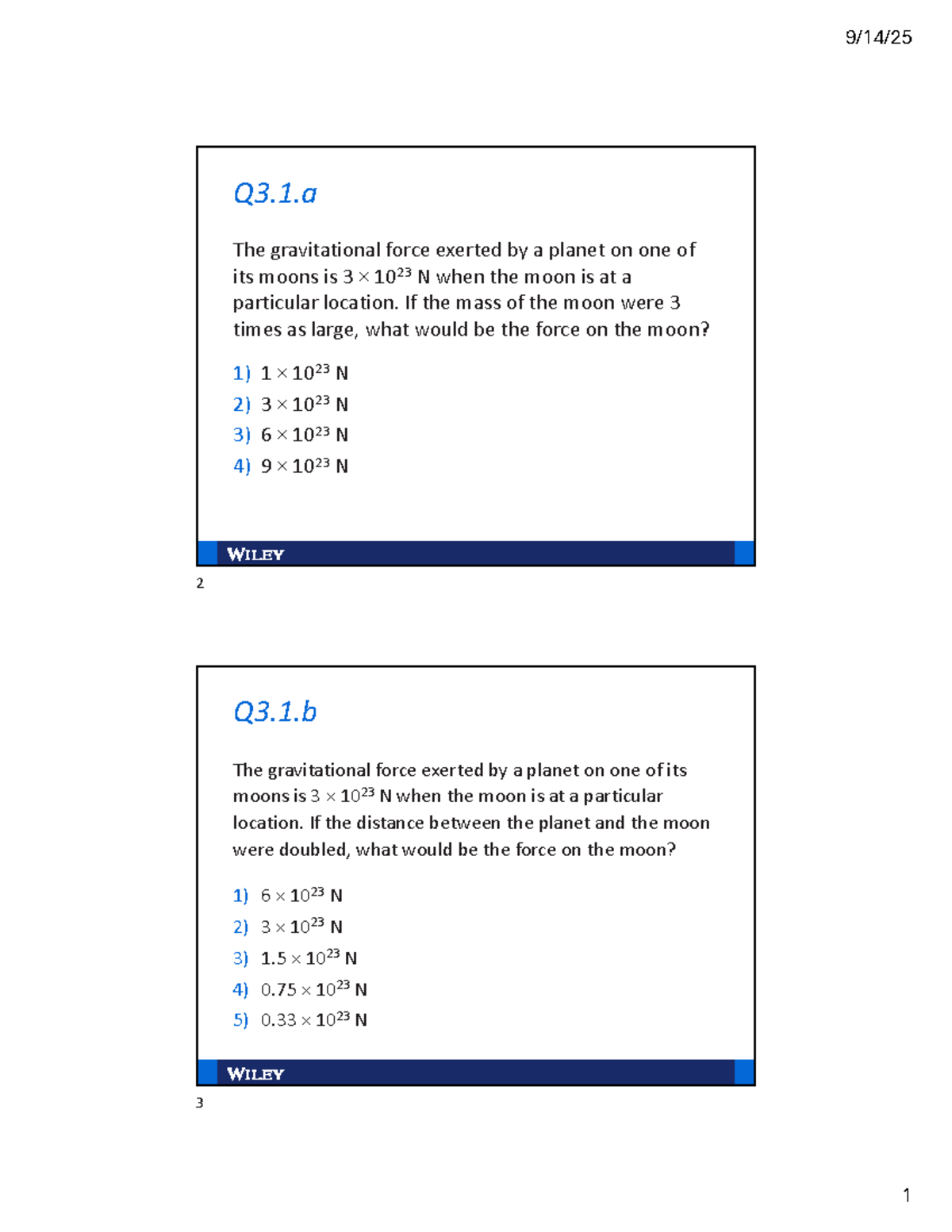 Physics Problem Set: Gravitational Forces & Motion (Course Code: QG ...