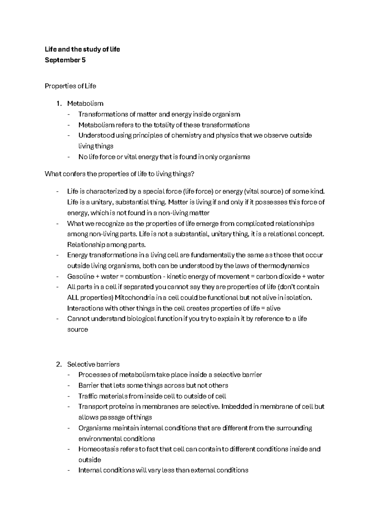 Introduction to Biology: Key Concepts & Study Qs (Chapter 1) - Studocu