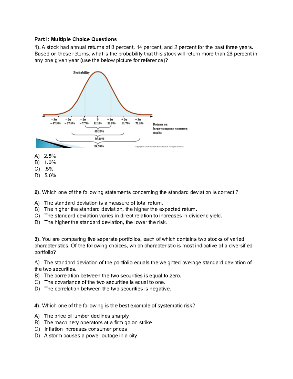 MCQ sample questions - Good luck @.@ - Part I: Multiple Choice ...