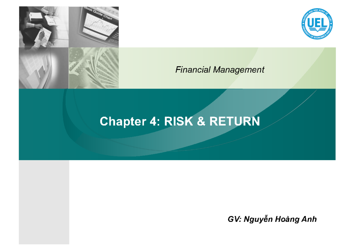 Financial Management Chapter 4: Risk and Return Analysis UEL - Studocu