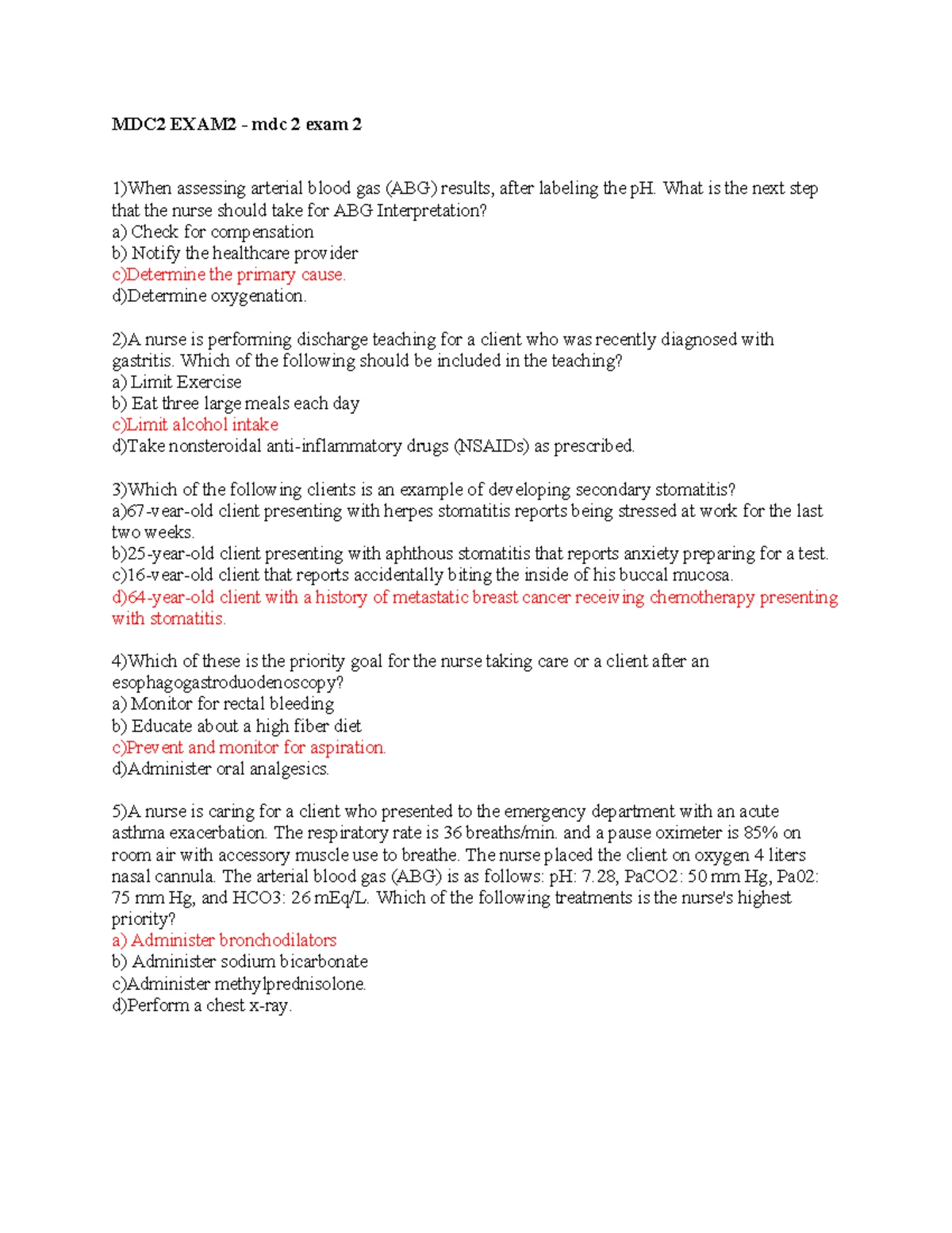 MDC2-Exam 3 Study Guide: Key Concepts & Modules Overview - Studocu