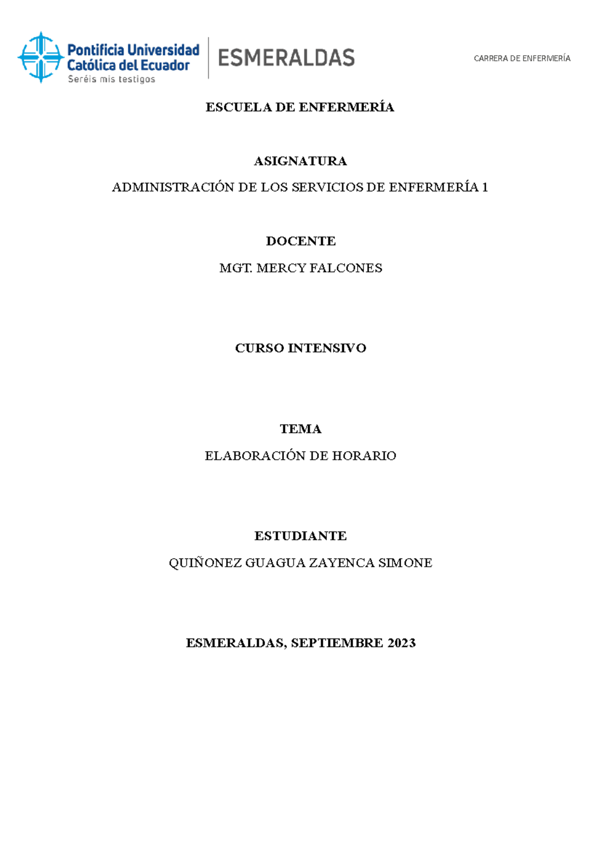 Elaboración de Horarios en Enfermería: Guía y Consideraciones Essentials - Document Preview