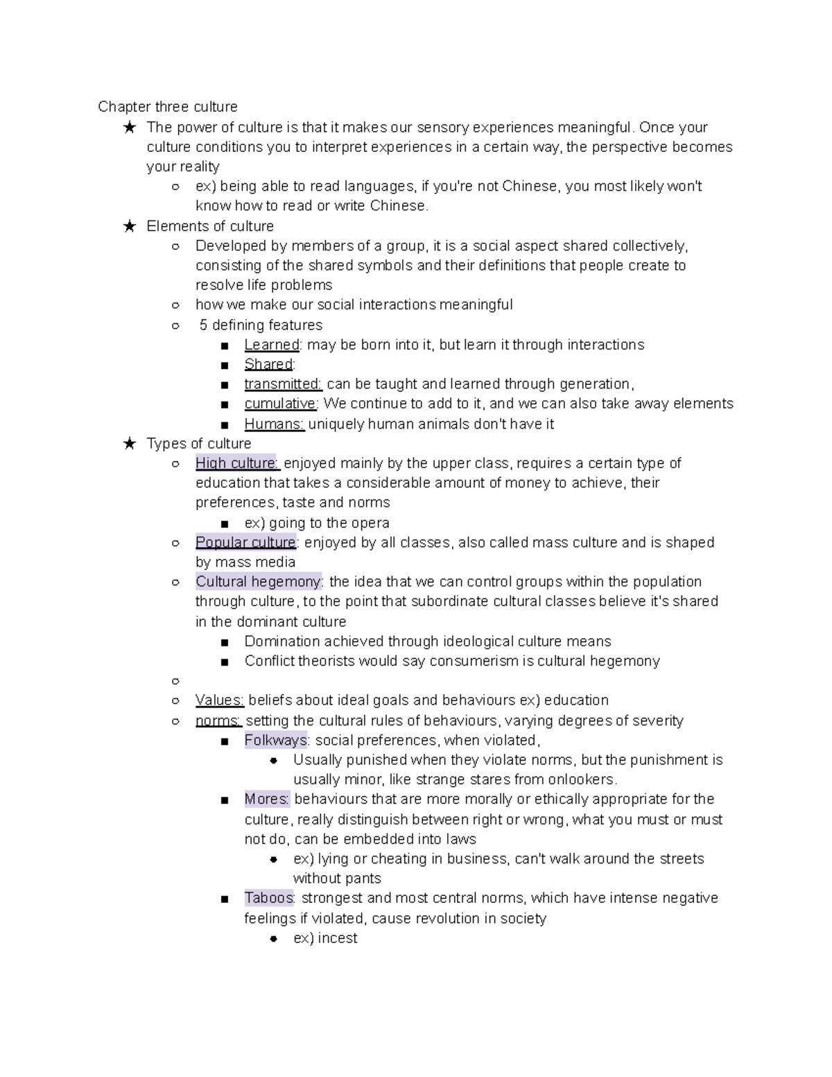 Sociology 101: In-Class Notes on Culture and Its Dynamics - Studocu