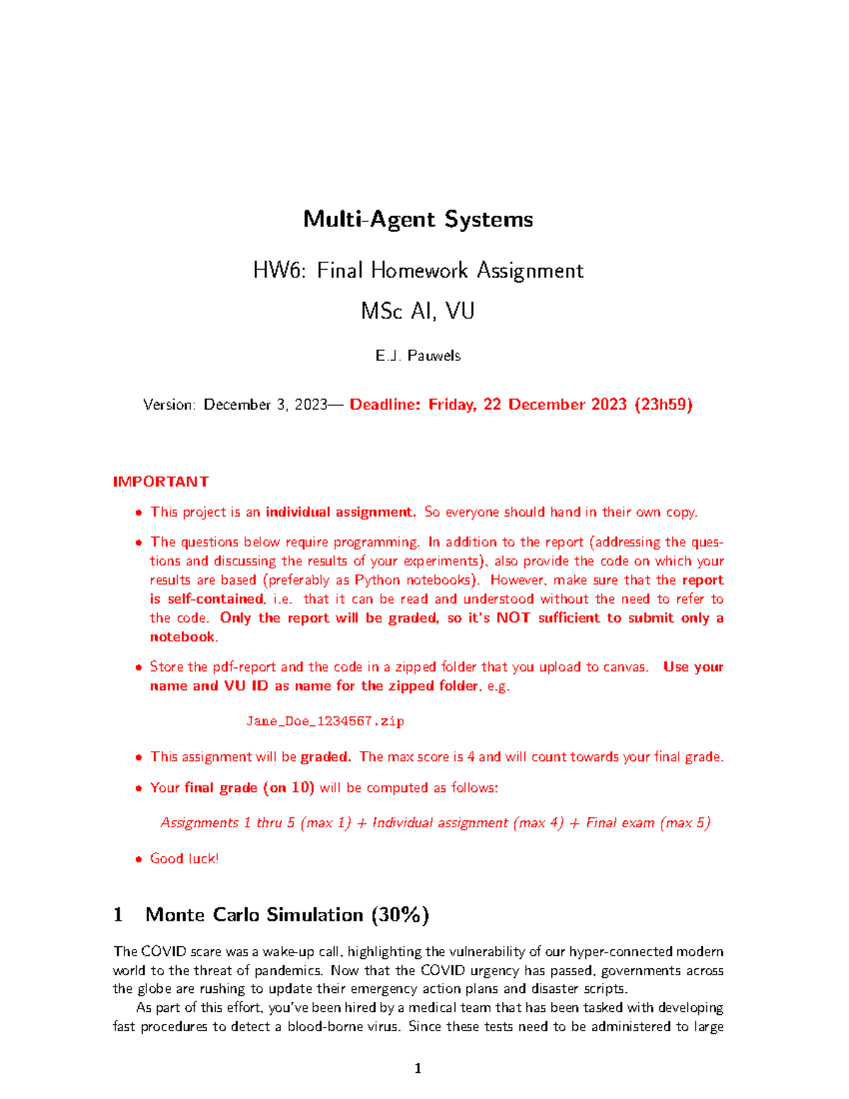 MAS 2023-24 HW6 - Final Assignment on Multi-Agent Systems and RL ...