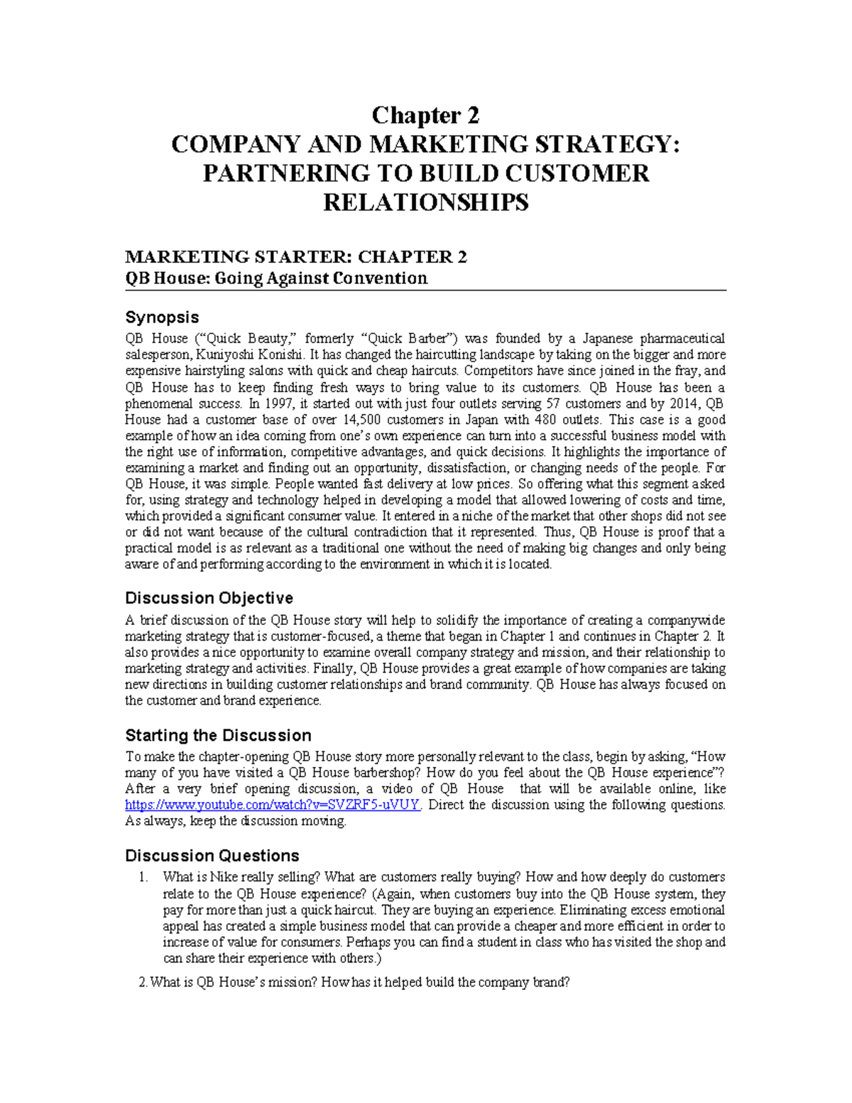 POMA IM Chapter 2 - Chapter 2 COMPANY AND MARKETING STRATEGY ...