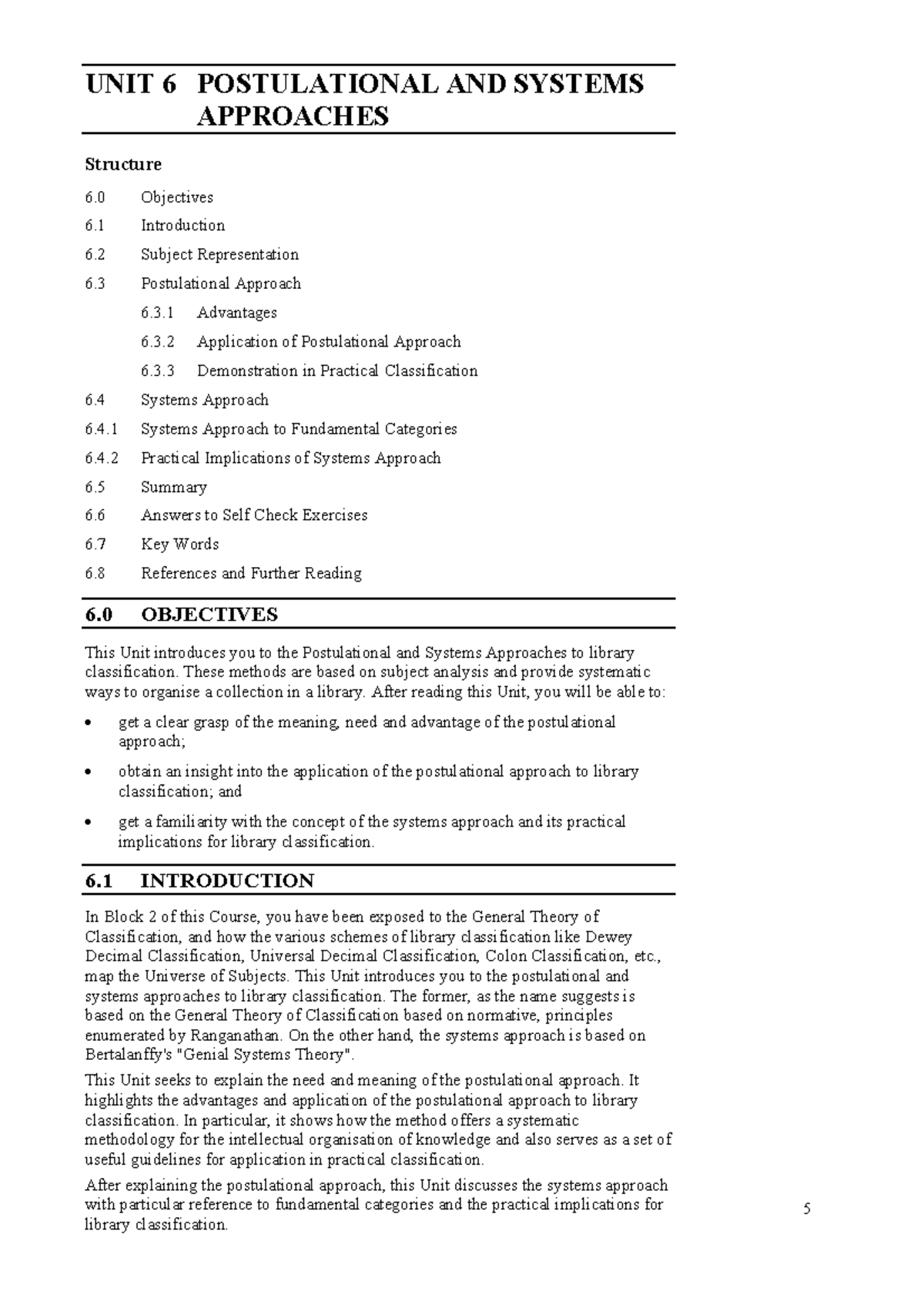 Postulational and Systems Approaches to Library Classification - BLIS ...