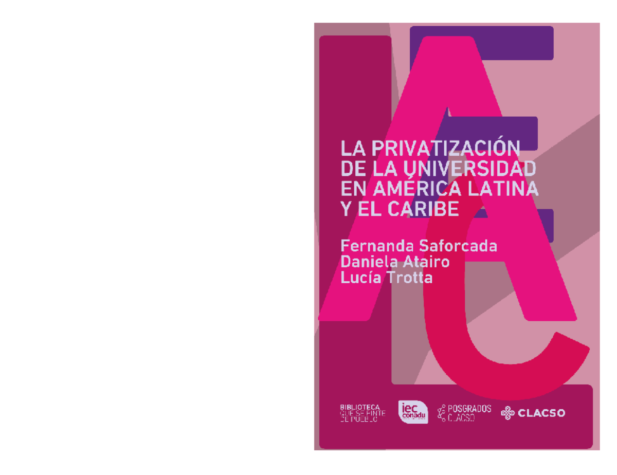 La Privatización de la Universidad en América Latina y el Caribe ...