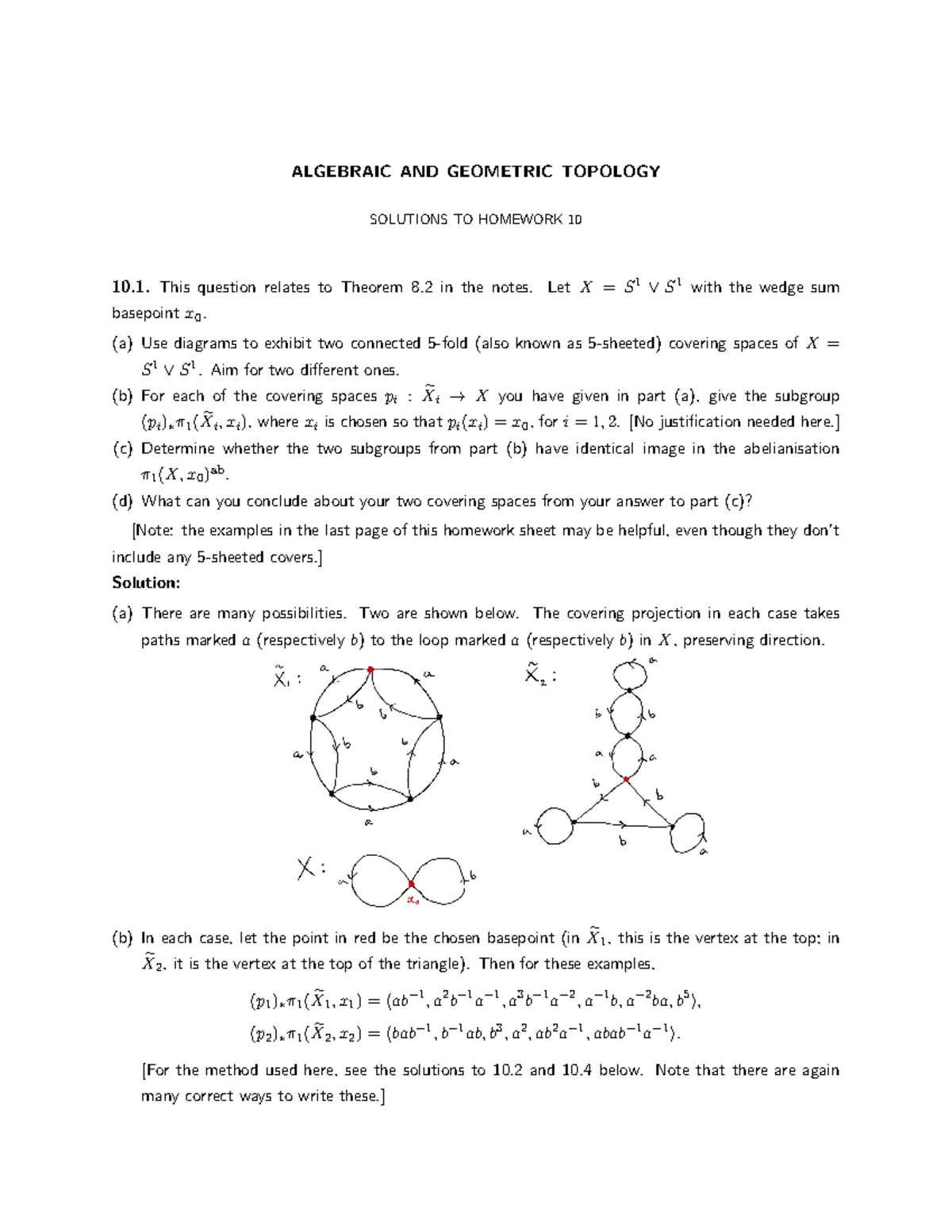 HW10 Solutions - Detailed Explanations for Homework 10 Topics - Studocu