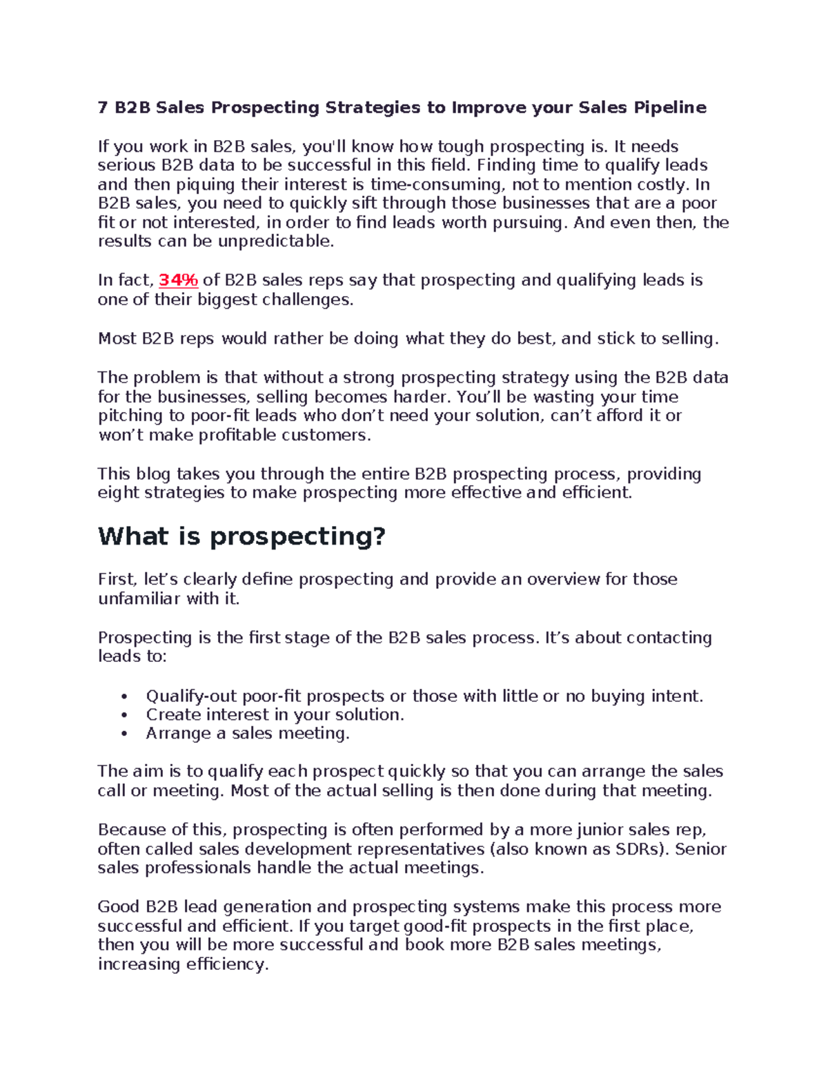 7 Effective B2B Sales Prospecting Strategies for Your Pipeline ...