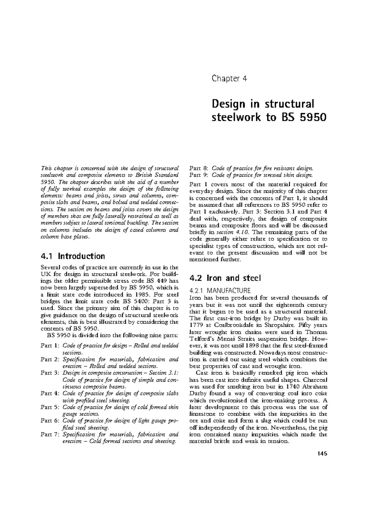 Chapter 4: Structural Steelwork Design to BS 5950 - Key Concepts and ...
