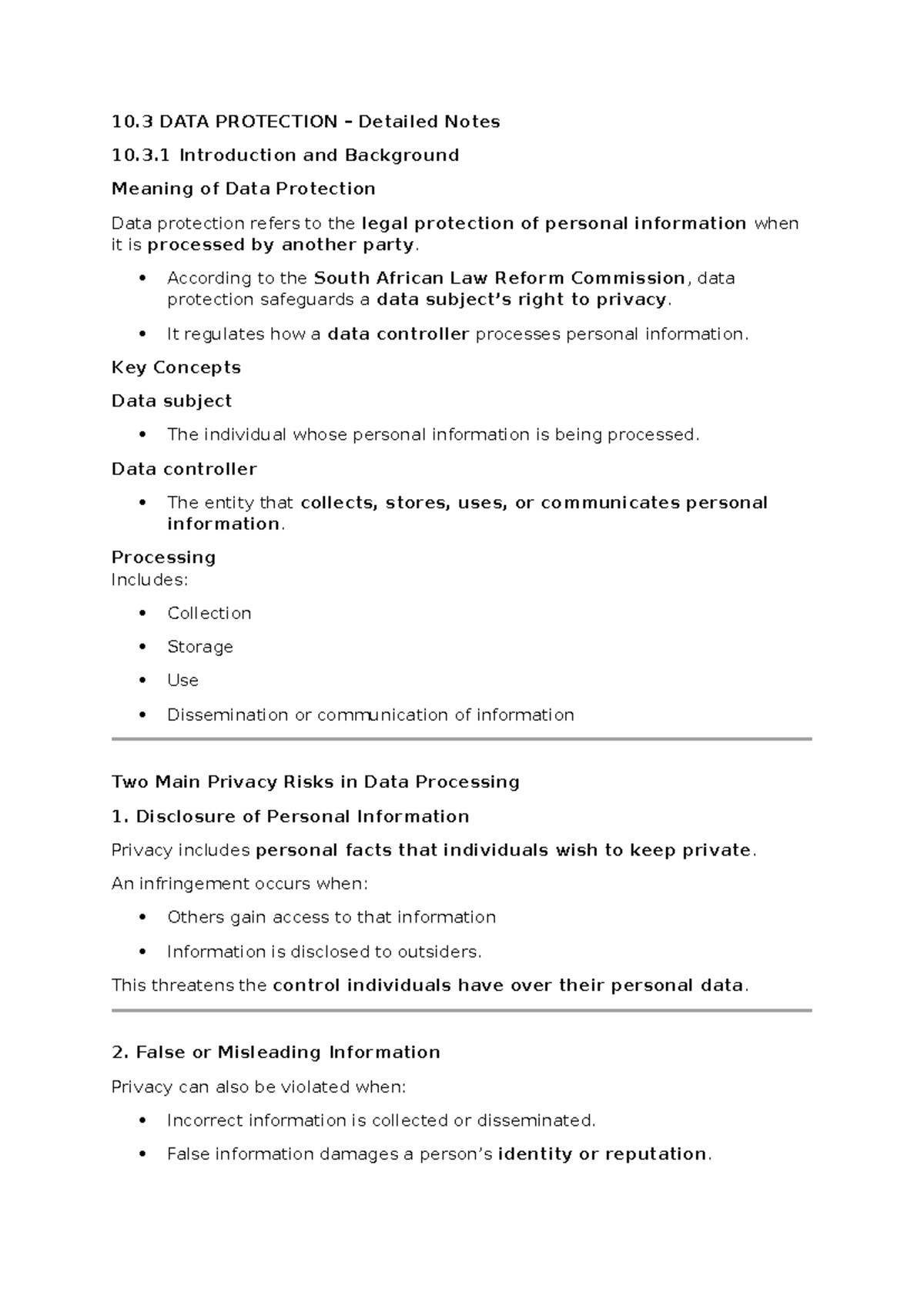 Study Letter 4: Data Protection Overview and Key Concepts - Studocu