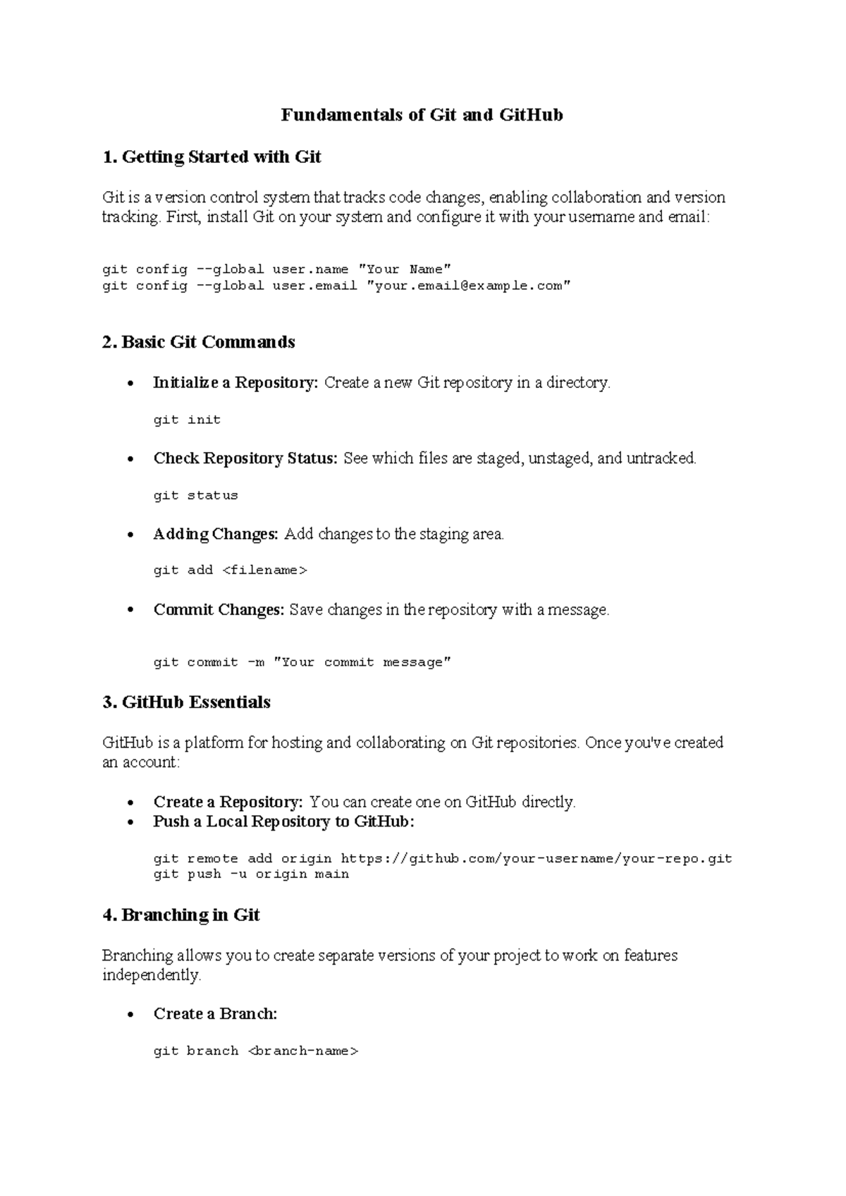 Git and Github - Understanding git concepts - Fundamentals of Git and ...
