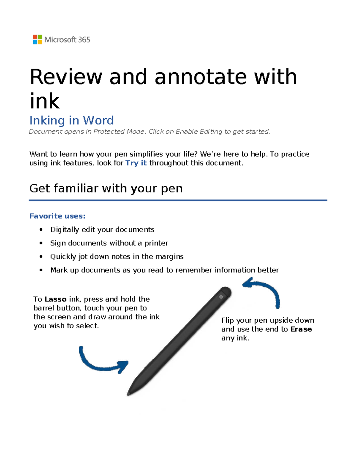 Inking Techniques Tutorial: Mastering Word's Annotation Features - Studocu