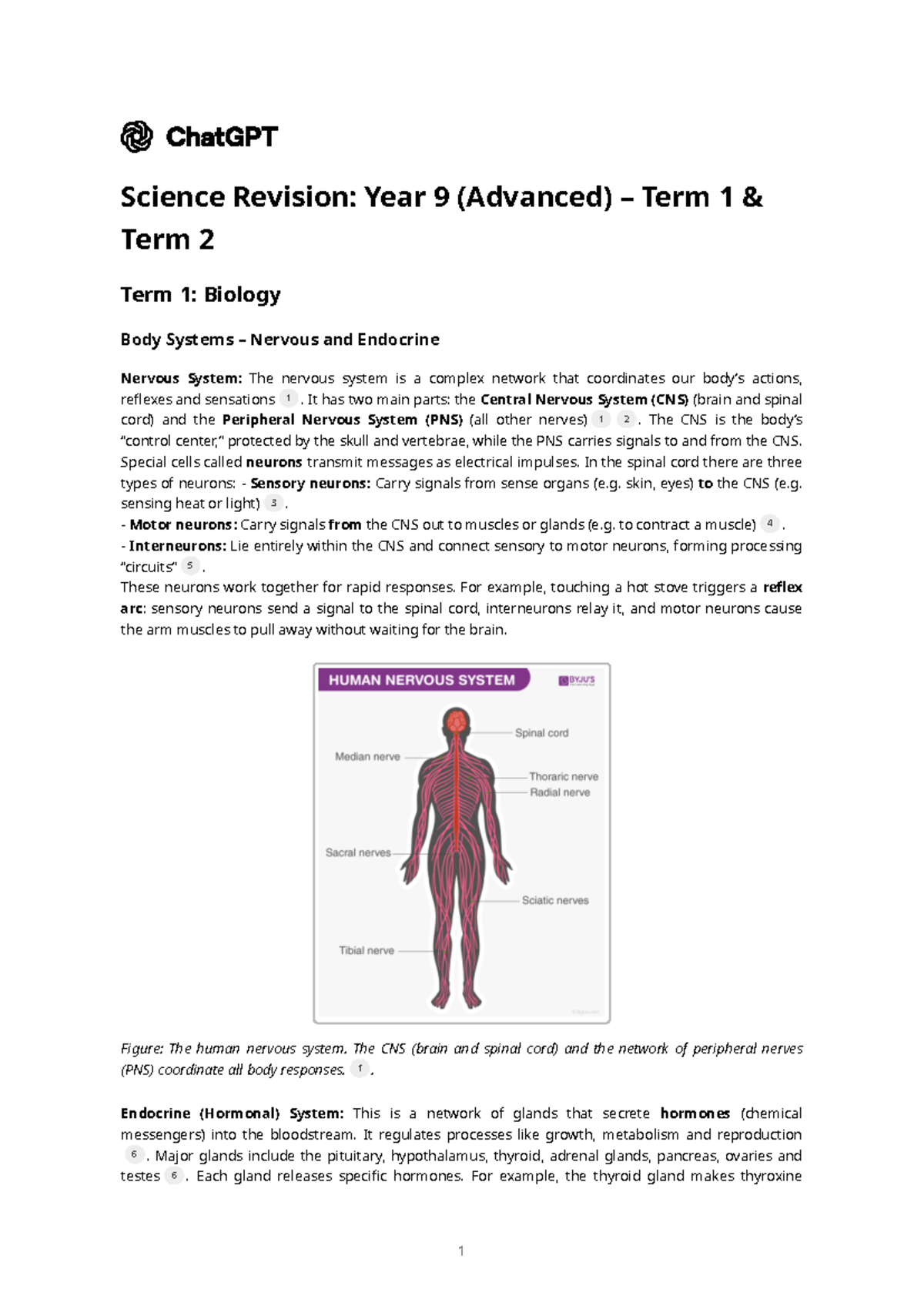 Science Revision Year 9 (Advanced) – Term 1 & Term 2 Overview - Studocu