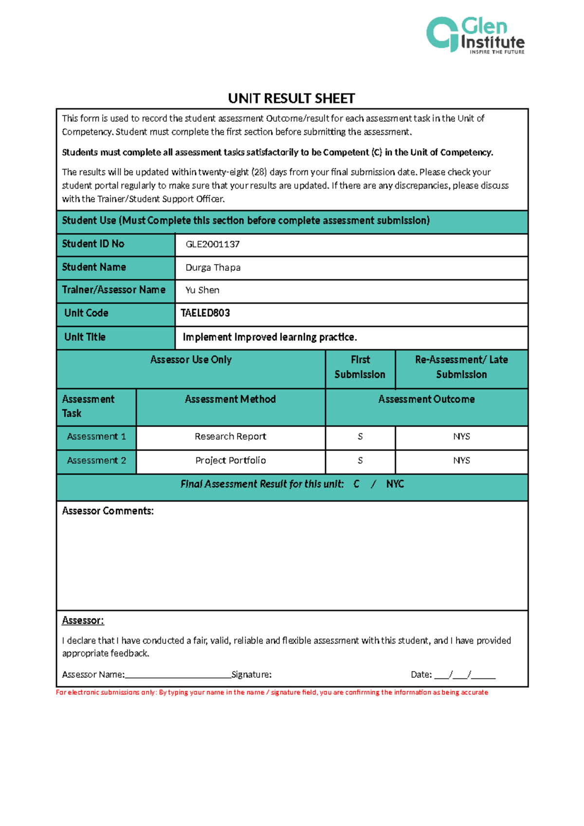 TAELED803 Assessment Task 1: Research Report on Learning Enhancement ...
