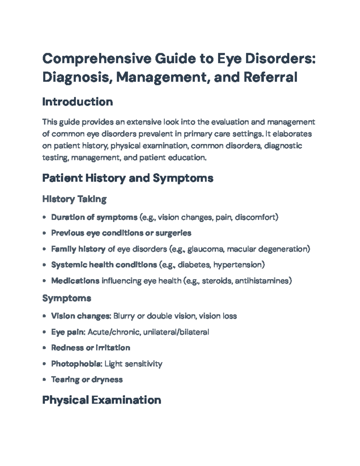 Comprehensive Guide to Eye Disorders: Diagnosis and Management ...