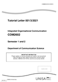 COM2602 - Unisa - Integrated Organisational Communication - Studocu